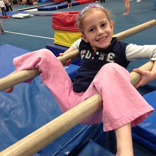 This little girl is going to try gymnastics this summer. We checked out the open gym time today and she just loved it.
