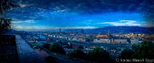 blue snow clouds florence tuscany florencecathedral arnoriver panoramicview