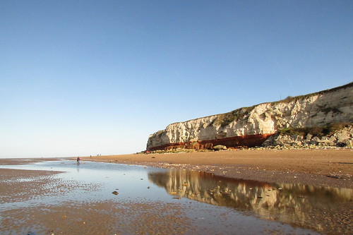 old reflection beach coast chalk north norfolk cliffs limestone hunstanton