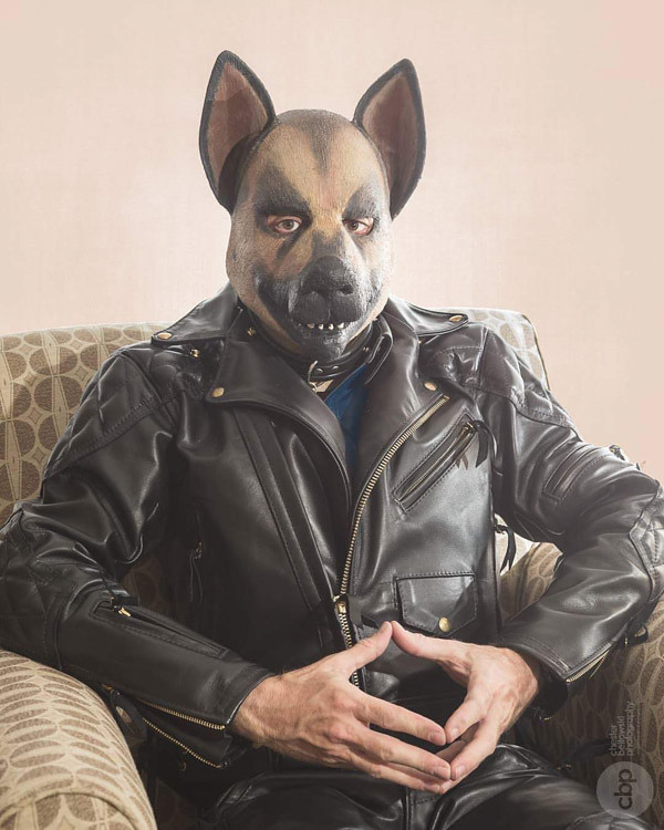 bearconcentrate:  	Gpup Alpha: Leather Pup by Chester BeltowskiVia Flickr: 	Great pic of Gpup Alpha of Sirius Pup Australia a proud human pup play fan. Gpup is also a human leather dog and loves his Langlitz Leather jacket and pants.  
