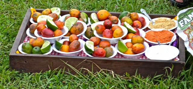 Guatemalan fruits sell by street vendors