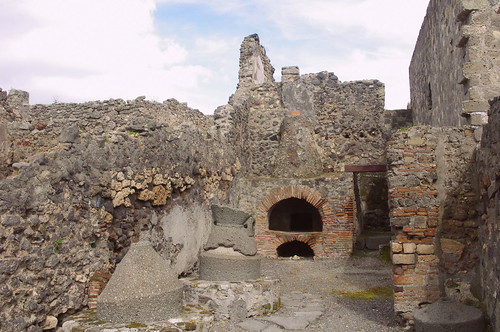 Ruins of Pompeii - bread shop with oven