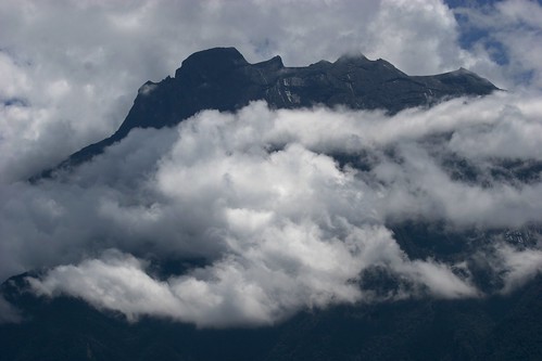 cloud mist mountain asia mount malaysia borneo sabah shrouded kinabalu