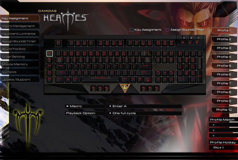 GAMDIAS HERMES Mechanical Gaming Keyboard 64