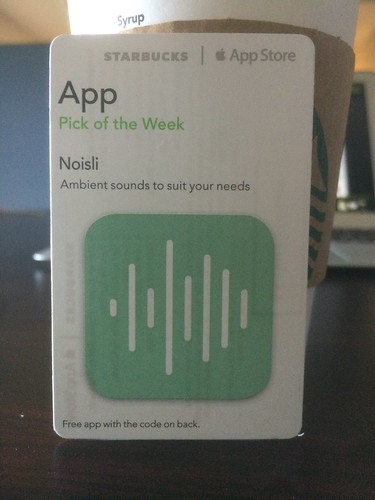Starbucks iTunes Pick of the Week - Noisli