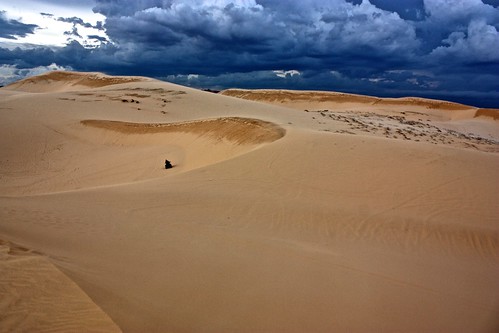 omnious. a lone 4 wheeler