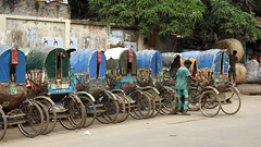 Rickshaw Parking at Dhaka