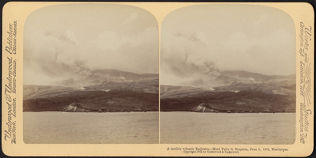 A terrible volcanic explosion - Mont Pelée in eruption, June 5, 1902, Martinique