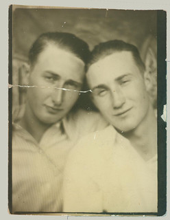 Two guys in a photobooth