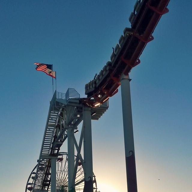 roller coaster, Santa Monica, LA, California