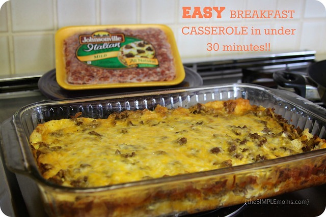easy breakfast casserole in under 30 minutes