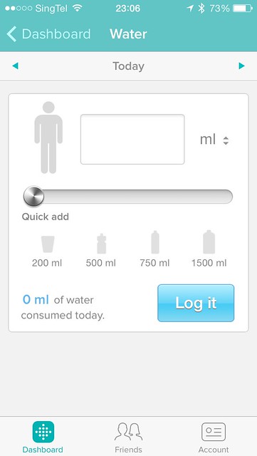 Fitbit iOS App - Water