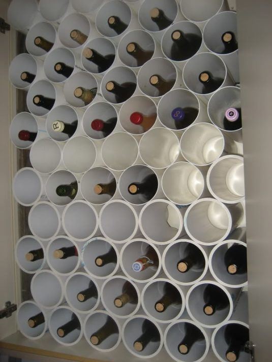 PVC Pipes Modern Wine Rack