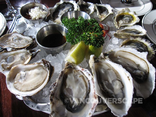 Joe Fortes oysters on the half shell