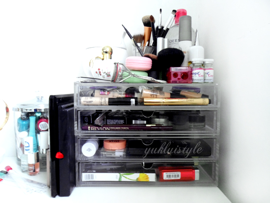 muji acrylic makeup storage
