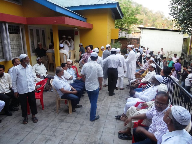Well wishers gather at the residence of Laskar.