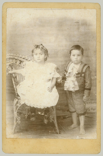 Cabinet Card Two Children