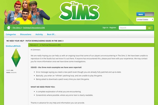 sims 3 patch