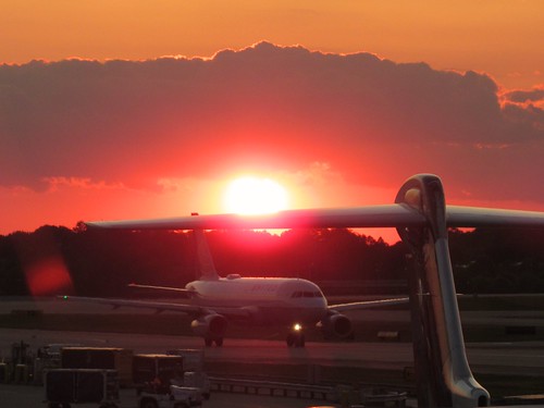 atlanta sunset usa georgia airport aeroplane