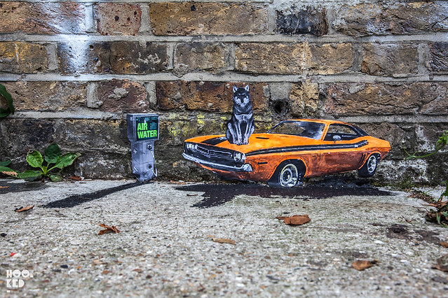 Miniature Street Art in London, by Mexican street artist Pablo Delgado. Photo ©Mark Rigney / Hookedblog