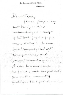 Sherrington to Florey - 19 January 1925 (WCG 13.2)