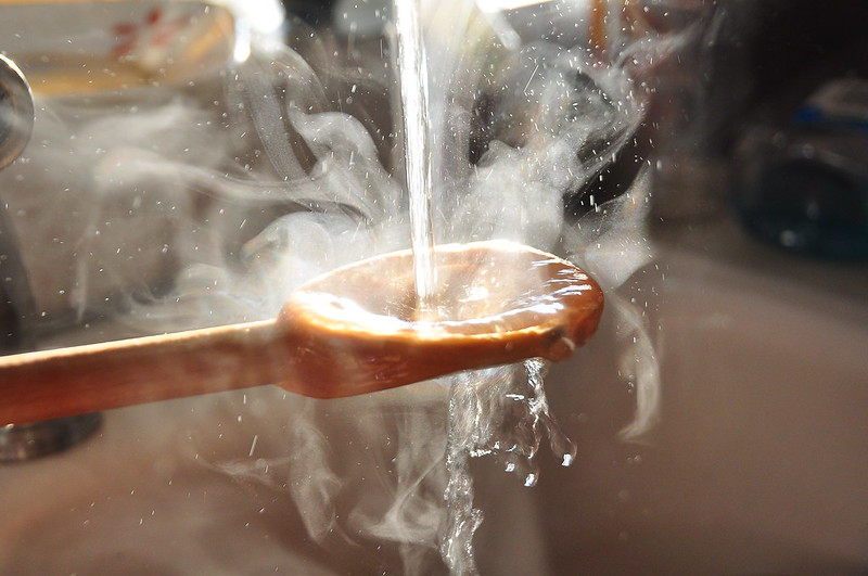 Wooden Spoon in Hot Water