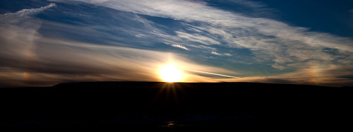 sunset sky sun evening montana sundog