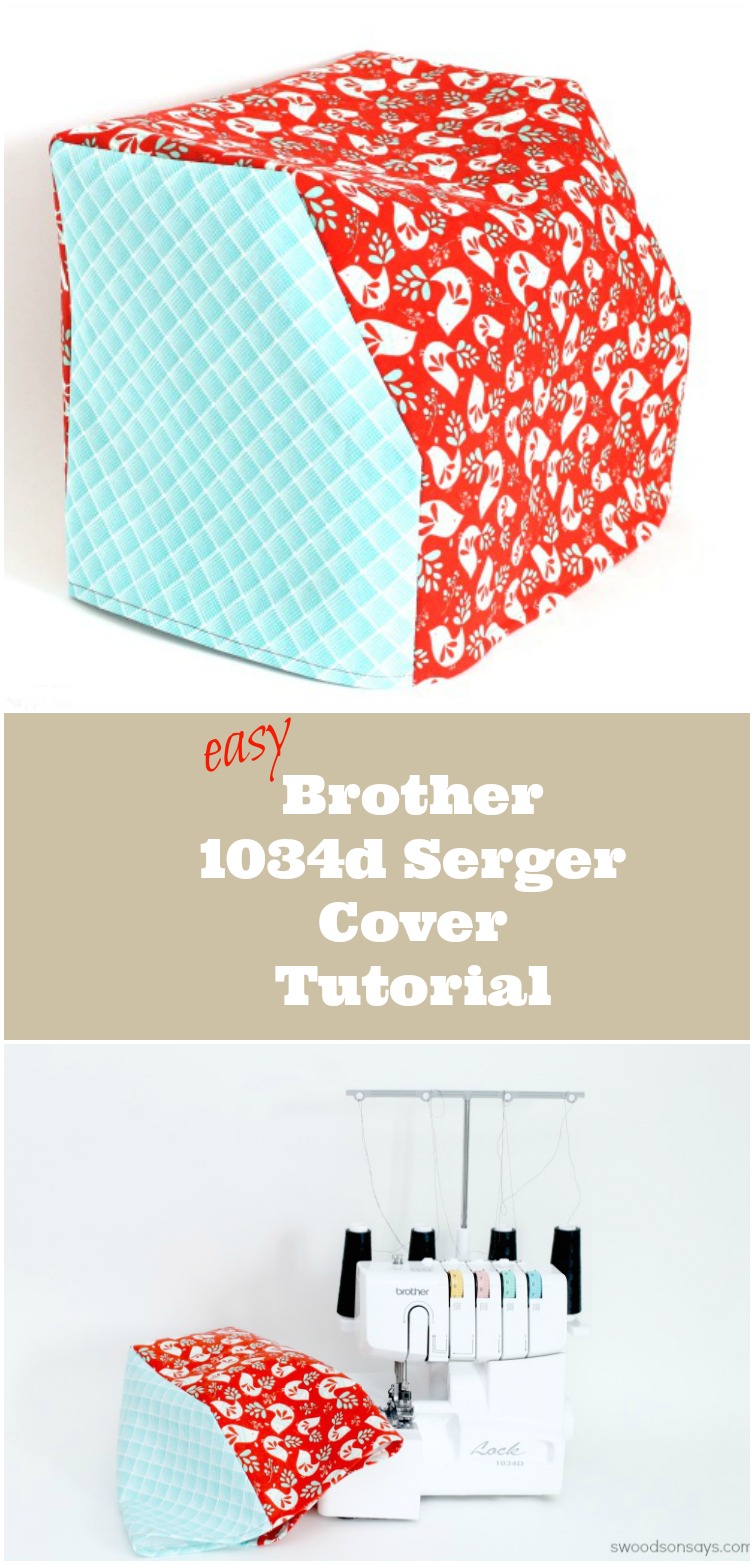 How to sew a cover for your Brother 1034d serger! Simple sewing tutorial with photo instructions to sew a dust cover for your serger.