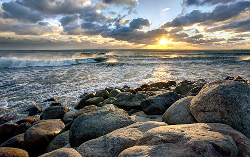 sea sun beach water clouds sunrise denmark rocks waves skagen ef1740mml canon6d bentvelling