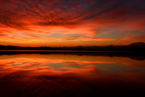 sunset italy lake landscape varese