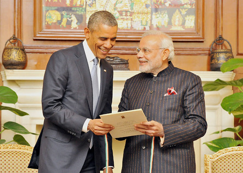 2015年1月，歐巴馬訪印。（來源：Office of Prime Minister Modi）