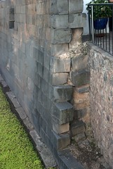 Inca stonework under the Spanish church