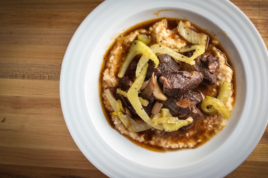 lamb stew with caramelized fennel and white bean puree | things i made today