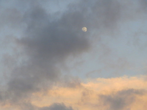 sunset sky moon weather clouds evening nc dusk northcarolina lumberton eveningcolors robesoncounty