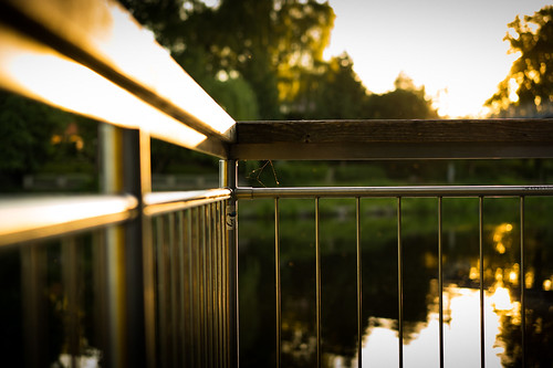 spree river fluss friday fence reflections sunset