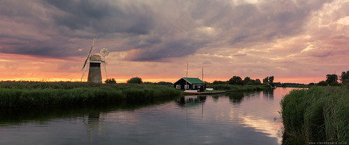 sunset england colour clouds river landscape countryside nikon norfolk panoramic d800 riverthurne