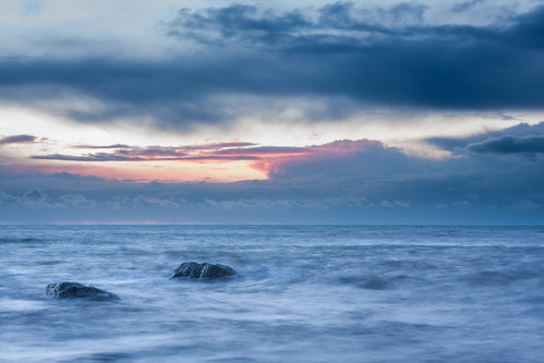 sea sky clouds sunrise landscape coast twilight rocks exposure devon jurassiccoast