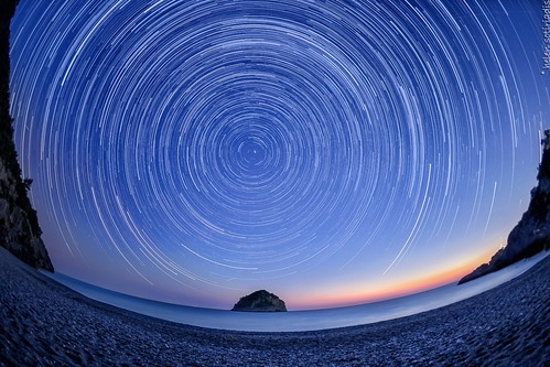 beach night canon stars published north greece astronomy startrails evia canonef15mmf28fisheye hiliadou canoneos6d