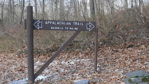 sign pennsylvania trail appalachian sunsetrocks