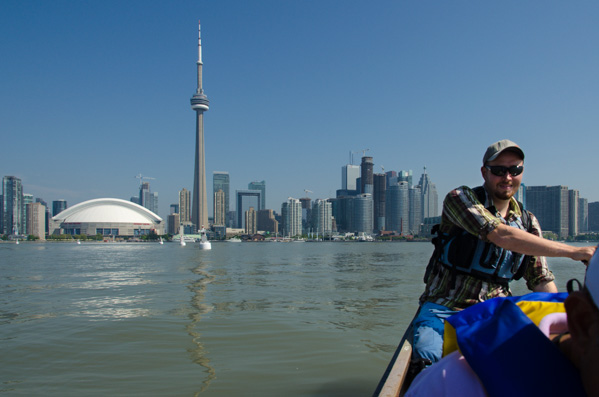 View of Toronto from the water | A canoe and paddle boat tour of the Toronto Islands