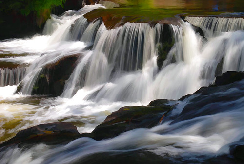 nature water waterfall artsy simplify