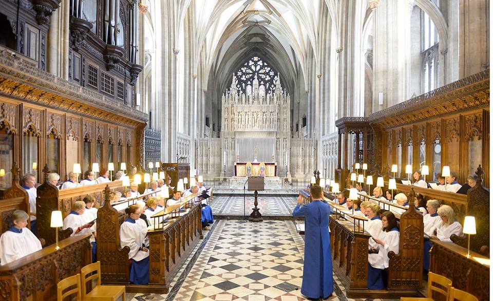 Myers Park United Methodist Church Cancel Choir sings at Evensong in Bristol Cathedral