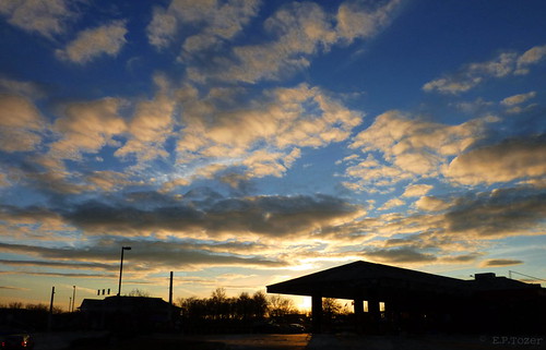 usa petrol gas georgia silhouette station clouds sunset sky suwanee texaco ed ruscha