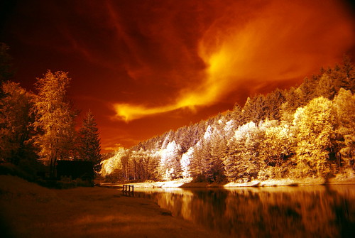 lake landscape ir infrared
