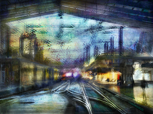 city urban abstract station train landscape lisboa atmosphere expressionism photomontage impressionism pictorialism