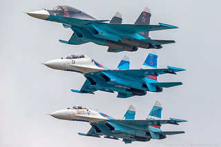 "Falcons of Russia" (Su-34, Su-27UB, Su-27)