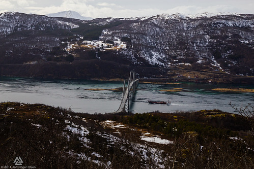 bridge nature norway landscape boat norge natur båt bru troms landskap tjeldsund
