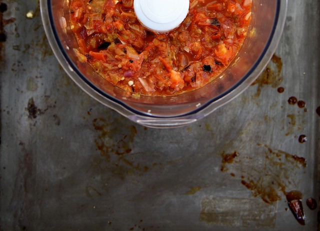 roasted tomato and hatch chile salsa