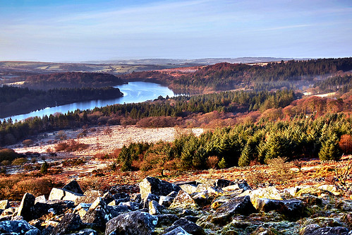 southwest water sunrise day cloudy devon tor dartmoor burratorreservoir