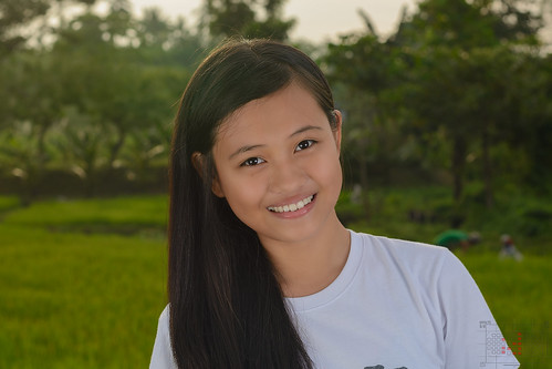 sunset cute green girl beautiful lady pretty teen filipina ricefield phl philippinen negrosoriental dagbasan